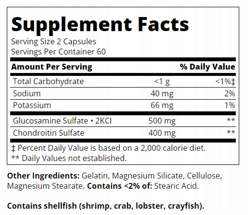 21st Century Glucosamine Chondroitin 250mg / 200mg - 60 Capsules Expiration date at least 1 year from the date of purchase