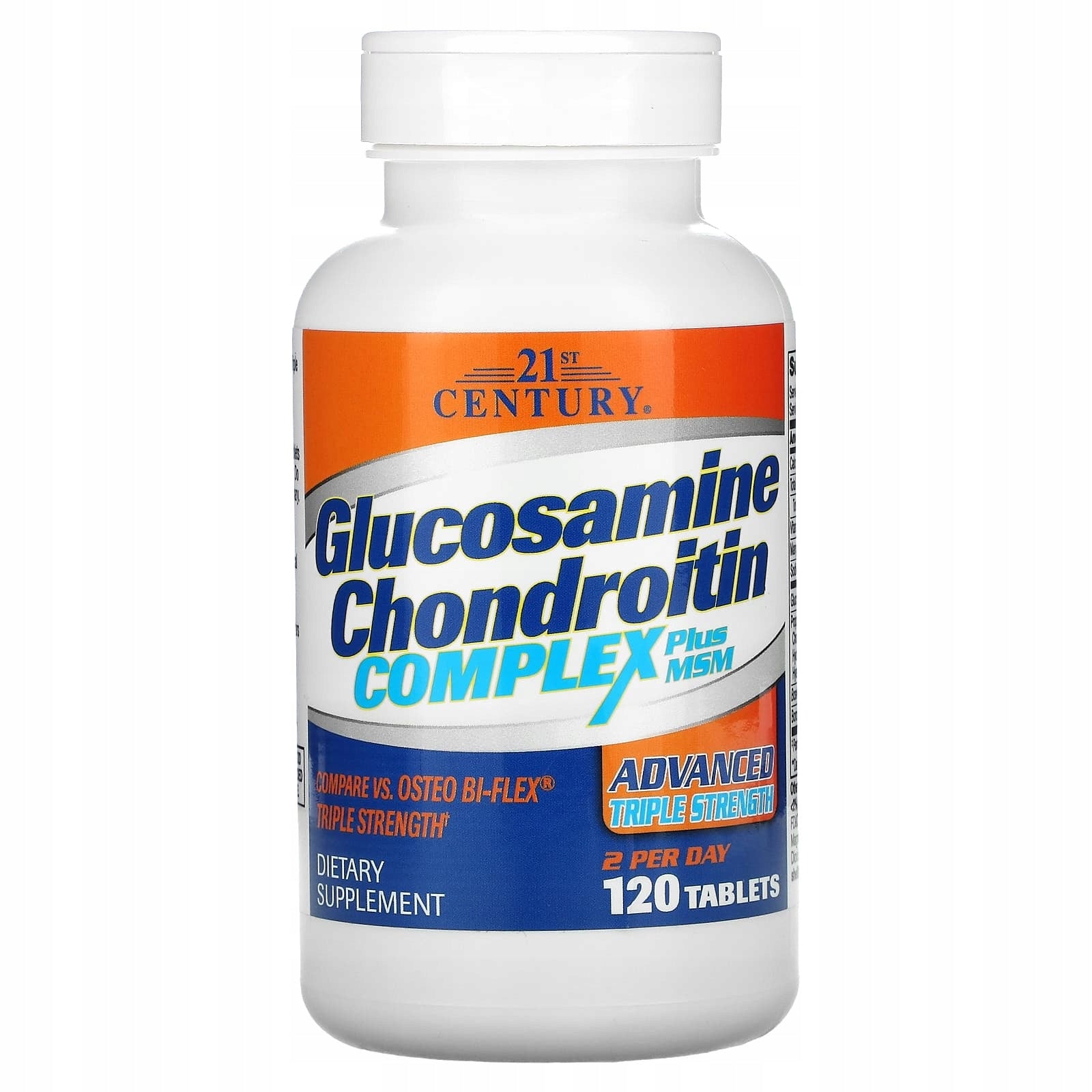 21st Century, Glucosamine Chondroitin Complex Plus MSM, advanced triple
