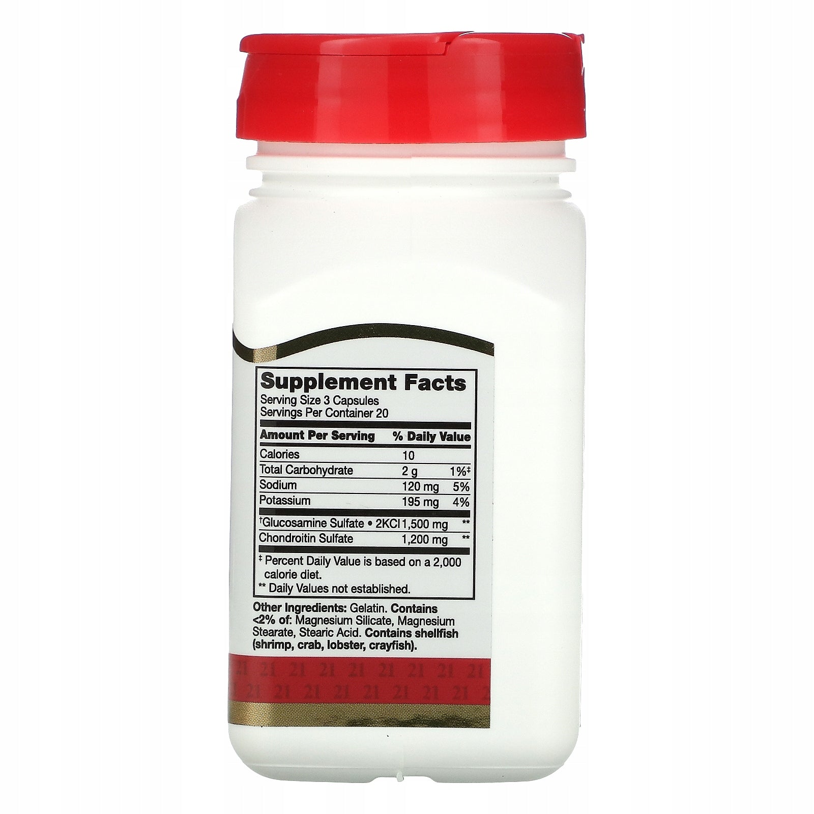 21st Century, Glucosamine / Chondroitin, double strength, 1500 mg / 1200 mg, Brand 21st Century