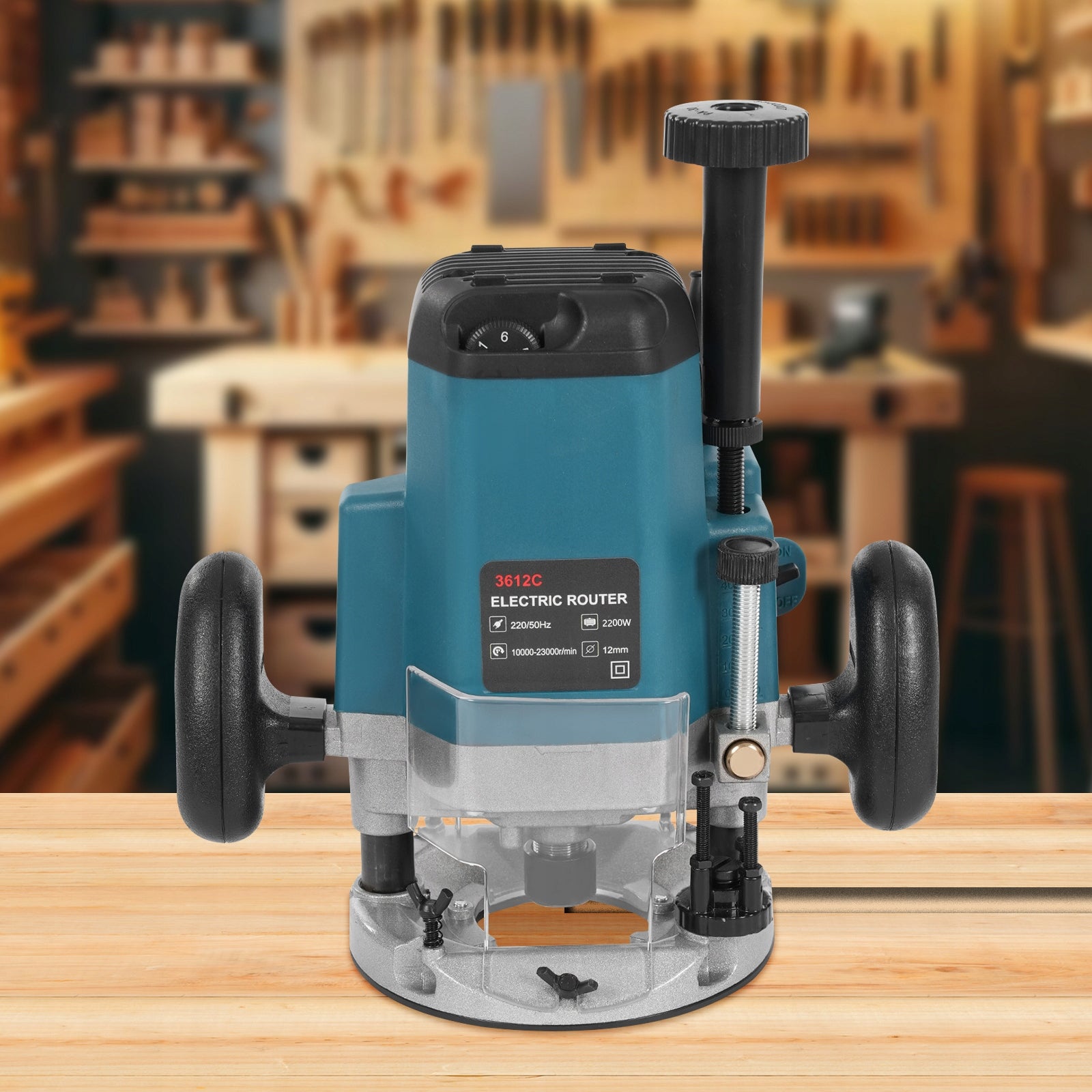 2200W Electric Router Kit with 15 Bits 6 Variable Speeds Wood Trimmer Packaging status original
