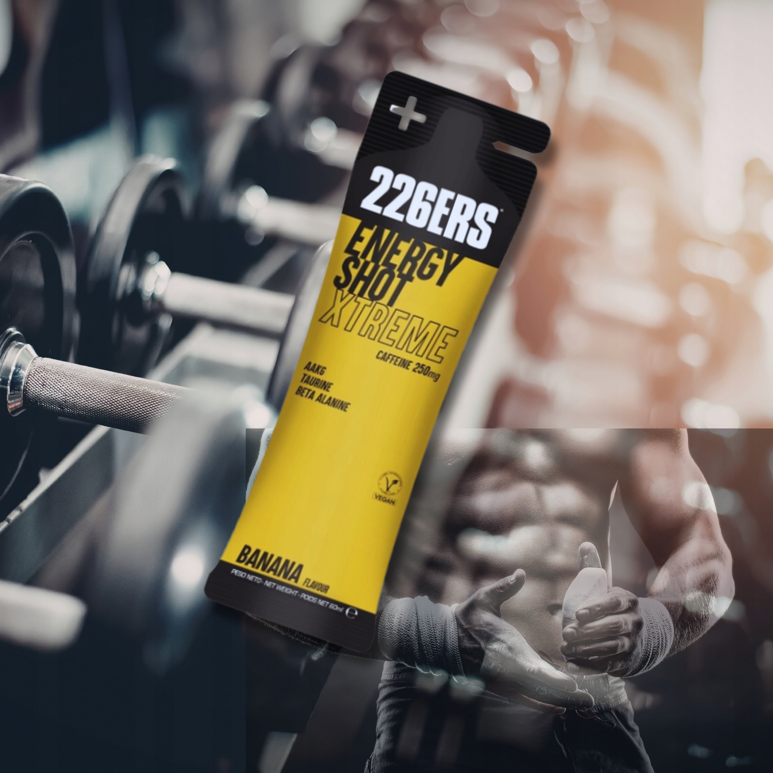 226ERS Energy Shot Stick 60ml Caffeine 250mg BANANA Pre-workout Power Expiration date at least 1 year from the date of purchase