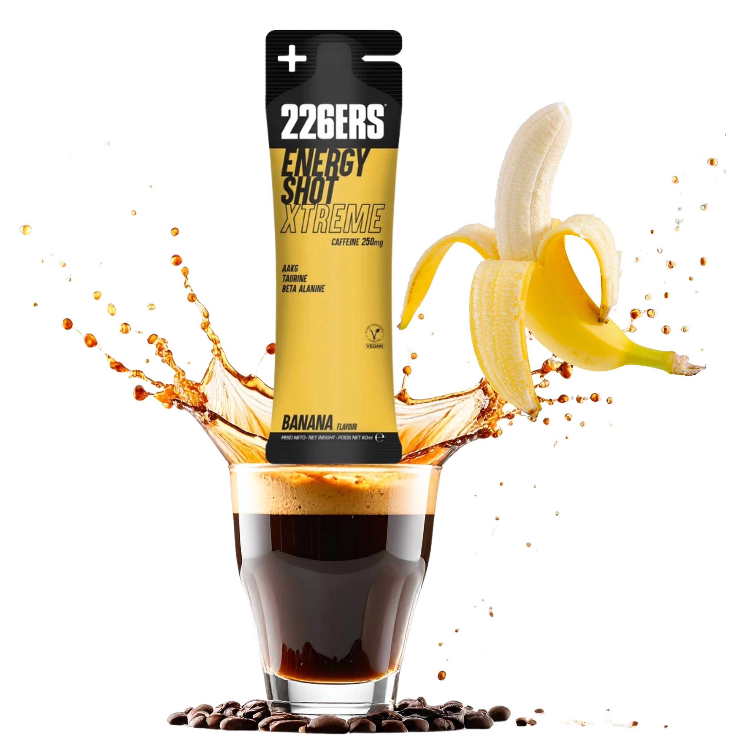 226ERS Energy Shot Stick 60ml Caffeine 250mg BANANA Pre-workout Power Expiration date at least 1 year from the date of purchase