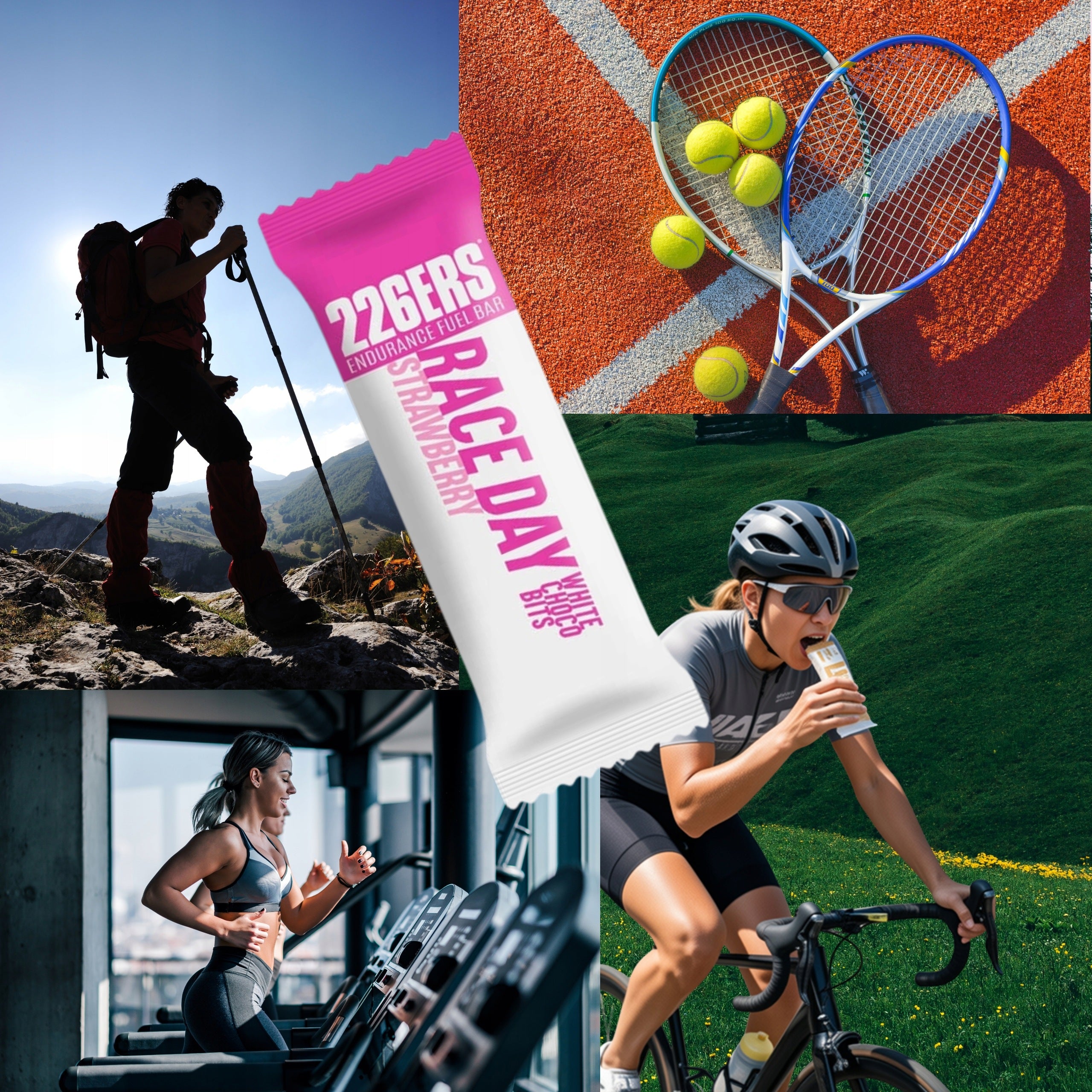 226ERS RACE DAY BAR 40g Energy Bar Strawberry White Chocolate Bike Expiration date at least six months from the date of purchase