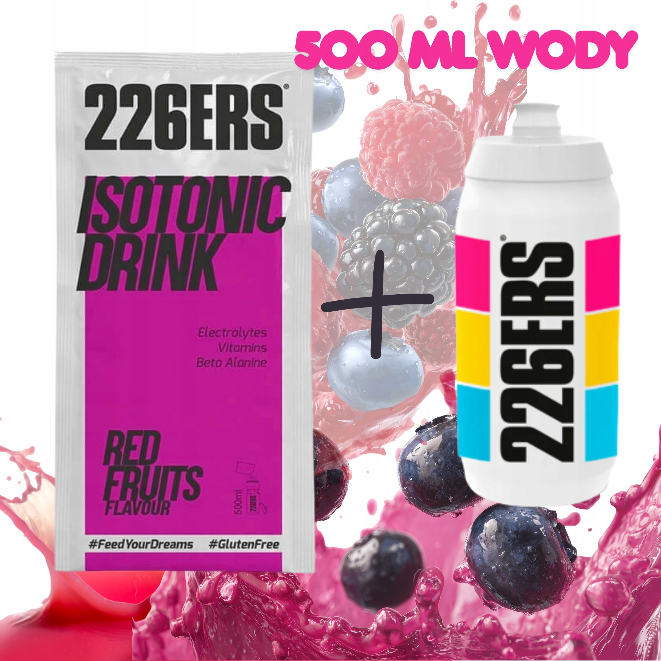 226ers Isotonic Drink Powder Hydration BCAA Fruit Red Expiration date at least six months from the date of purchase