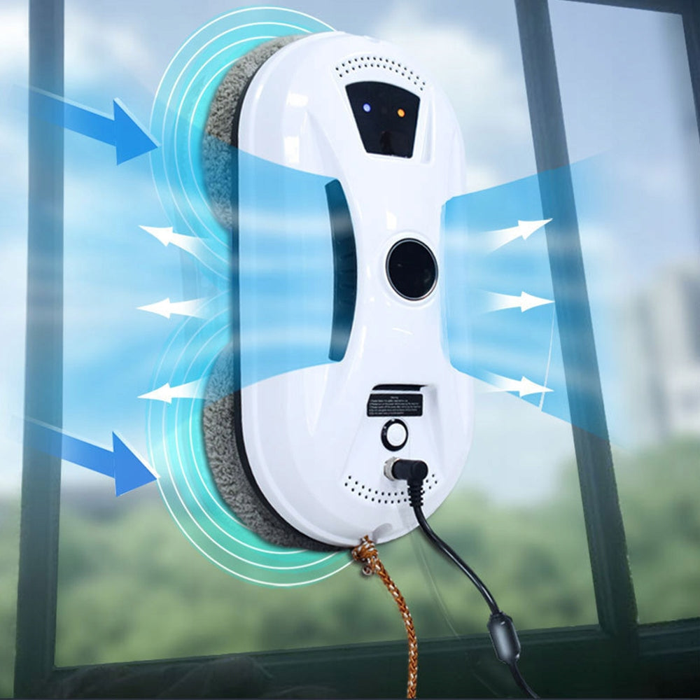 2×2800 PA WINDOW CLEANING ROBOT WITH MULTI-LEVEL SAFETY SYSTEM Wireless operating time 20 min