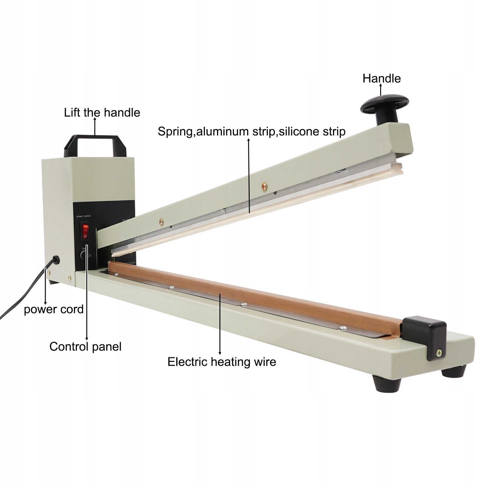 23.62in Hand Impulse Electric Sealer Heat Sealing Machine for Most Bags Manufacturer code vdssfzresgteshbt6e