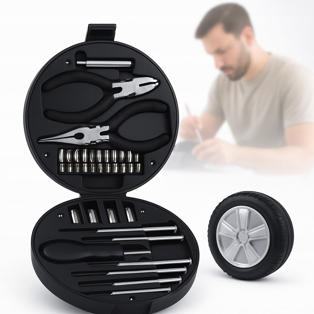 23in1 tool set for gift – bits, pliers, tire-shaped Packaging status original