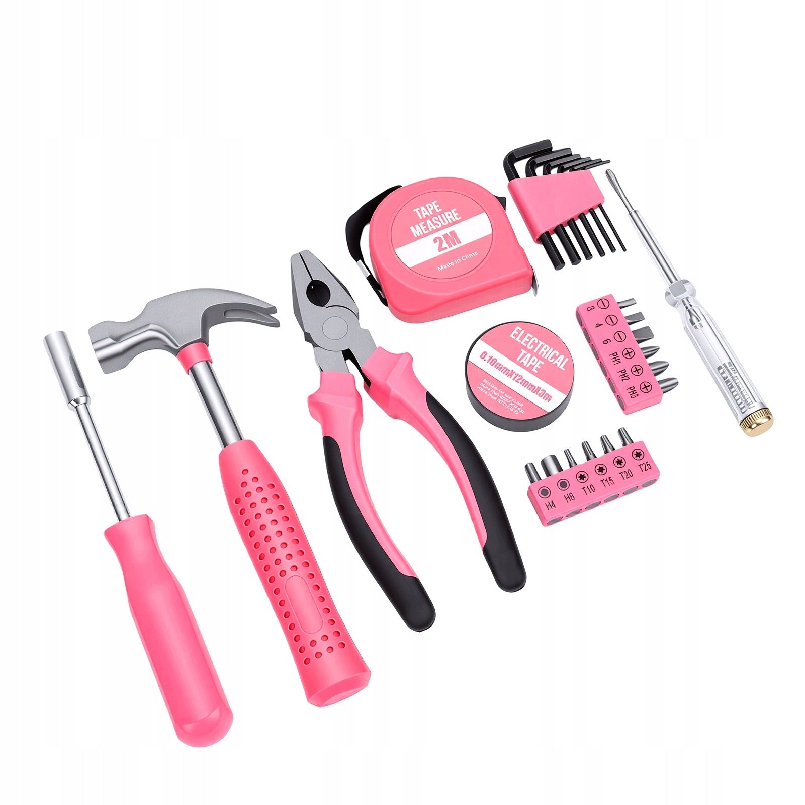24 Pcs Home Tool Set Steel Strip Measure Allen Wrench Tape