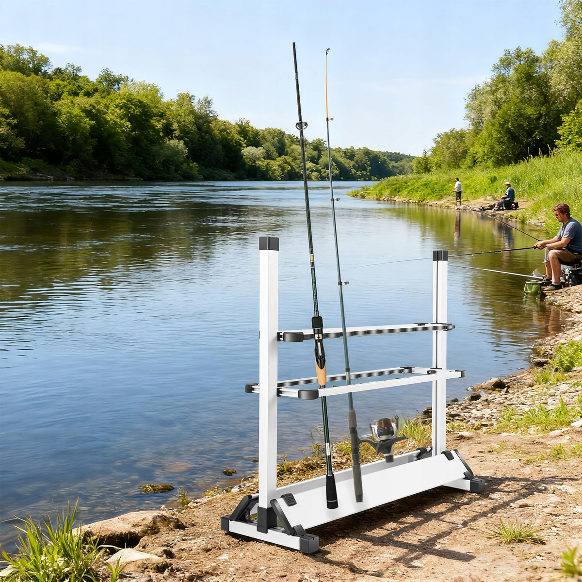 24 RODS FISHING ROD DISPLAY RACK 71.5*31*70CM Packaging status original