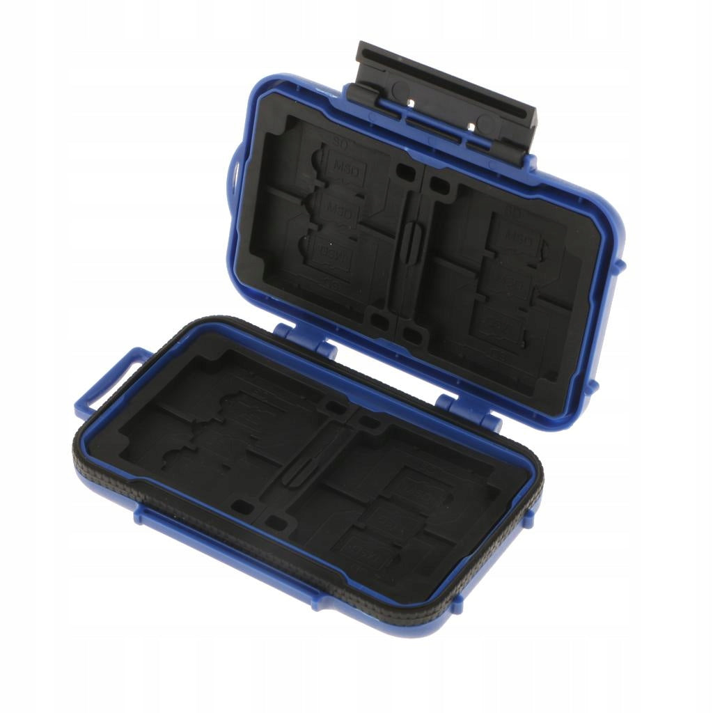 24 Slots Carrying Case Holder Organizer Box Keeper for Camera Blue