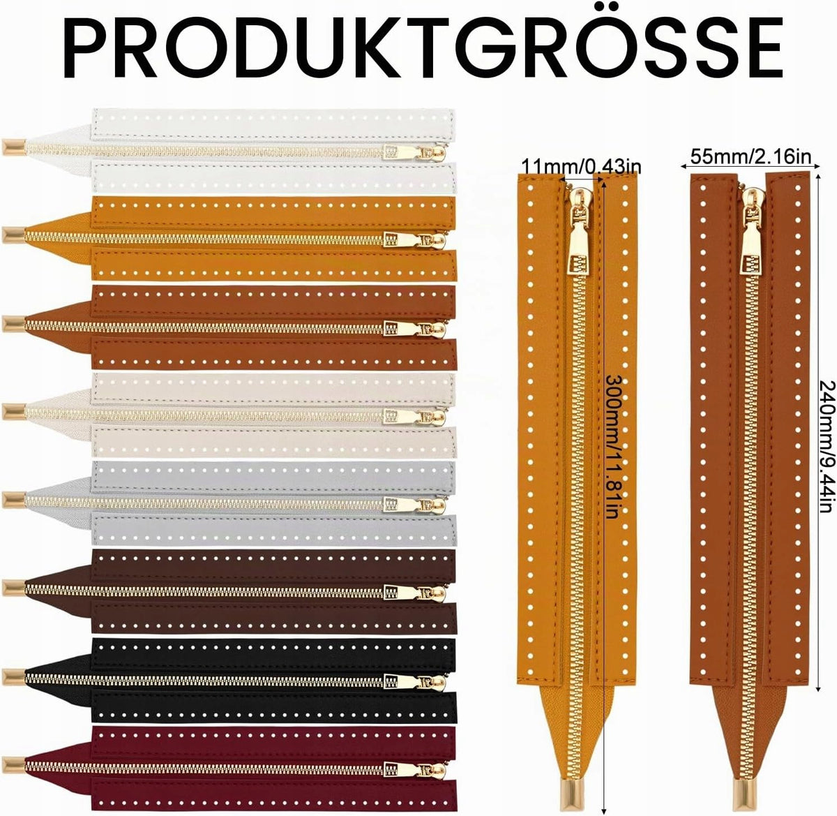 24CM LEATHER ZIPPER FOR BAGS SEWING WALLETS DIY RIBBON Manufacturer code Bez marki
