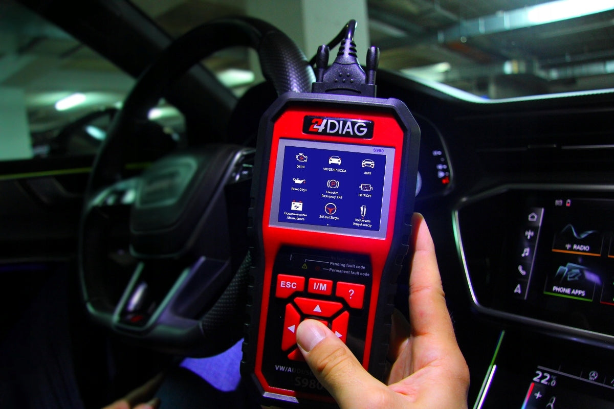 24DIAG S980 INTERFACE OBD2 DIAGNOSTIC TESTER VAG VW AUDI SEAT SKODA j.PL Brand 24Diag