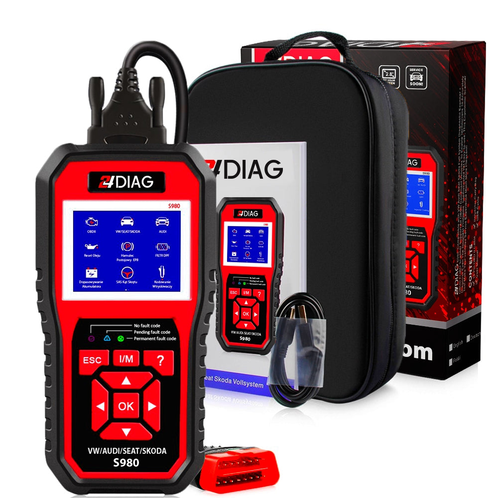 24DIAG S980 INTERFACE OBD2 DIAGNOSTIC TESTER VAG VW AUDI SEAT SKODA j.PL