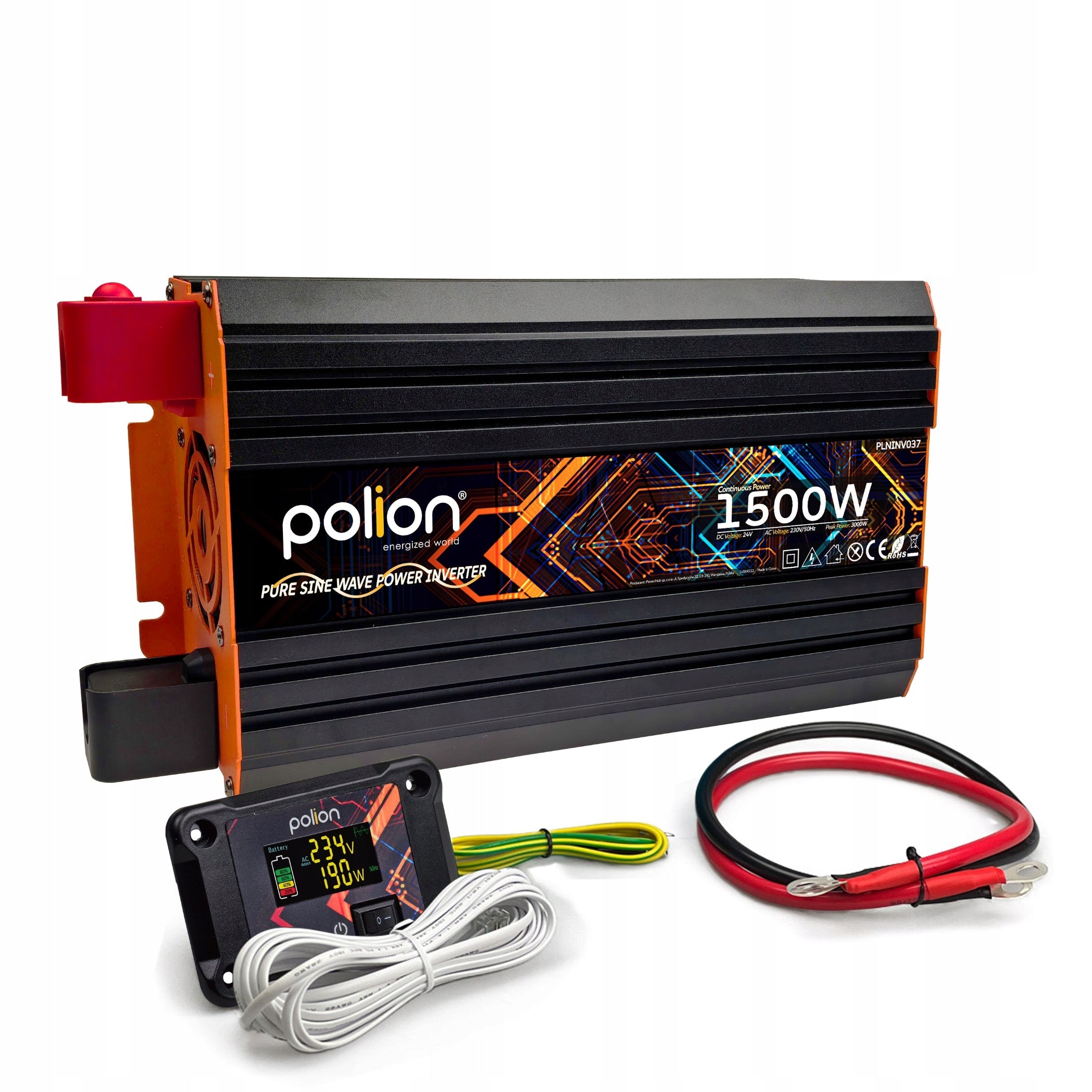 24V/230V car inverter Polion 1500W pure sine