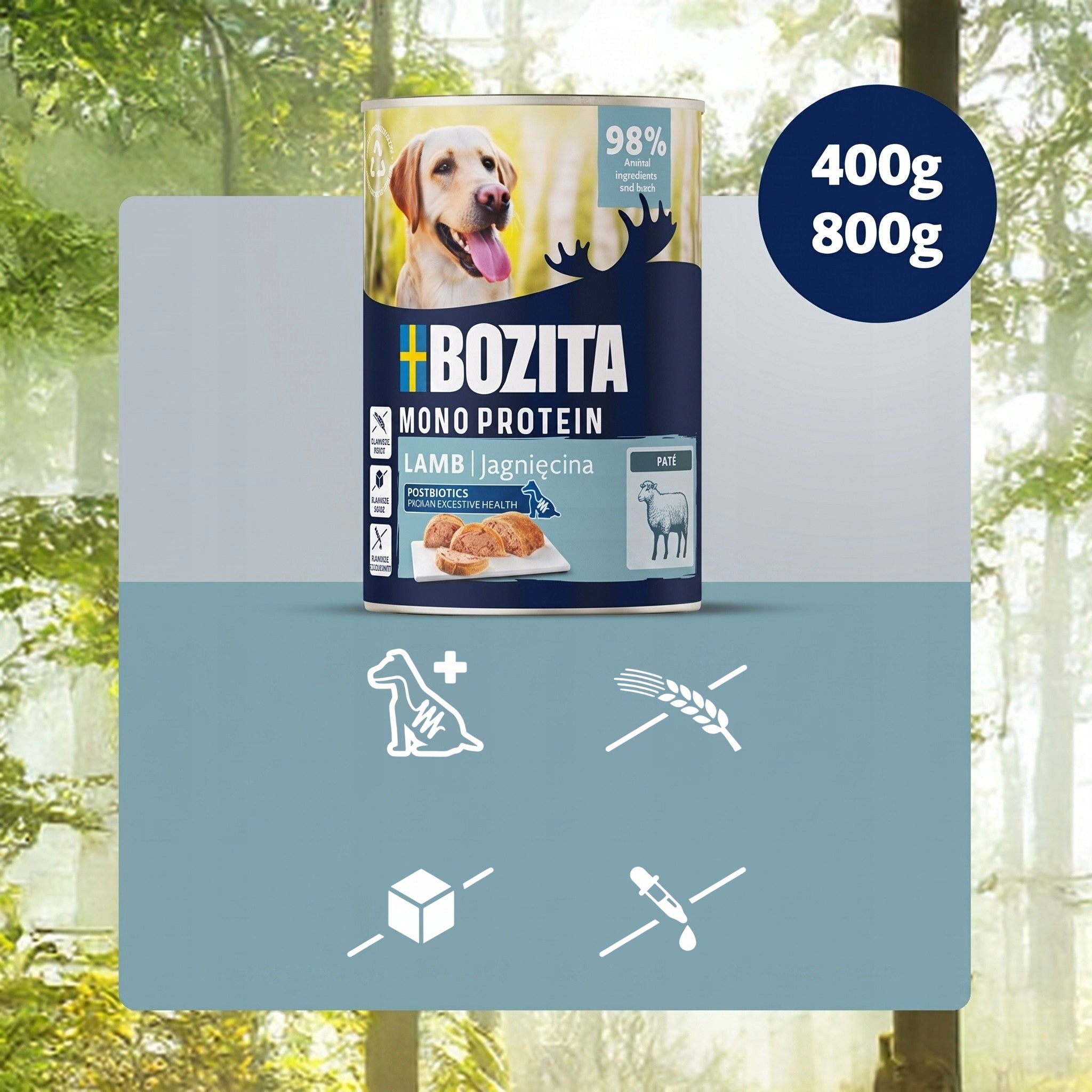 24X BOZITA WET FOOD PATE FOR DOG MONO PROTEIN LAMB 800G Manufacturer code 5906764002418