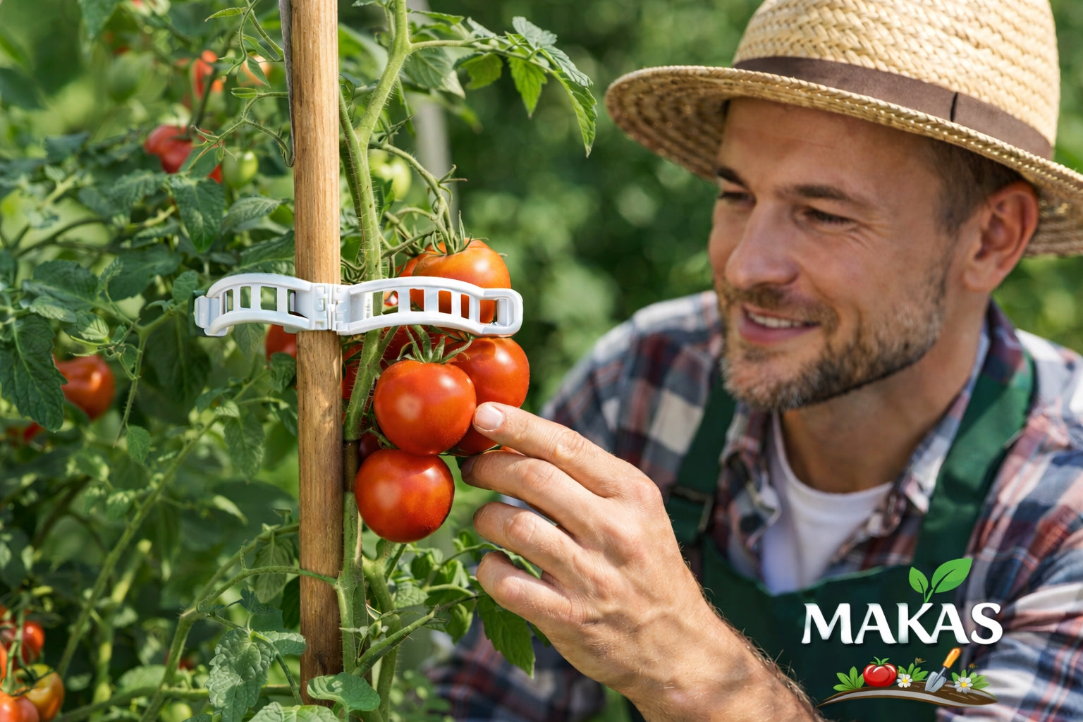 24mm Garden Clips for Tomatoes and Plants 100 Pcs Bezb. Stem Clasp Manufacturer code MAKAS GARDEN
