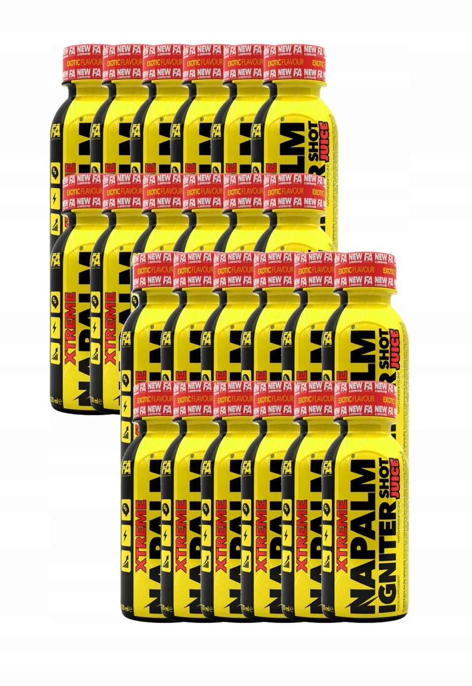 24x FA Napalm Igniter Juice Shot 120 ml Exotic Conditioner Before Strength Training