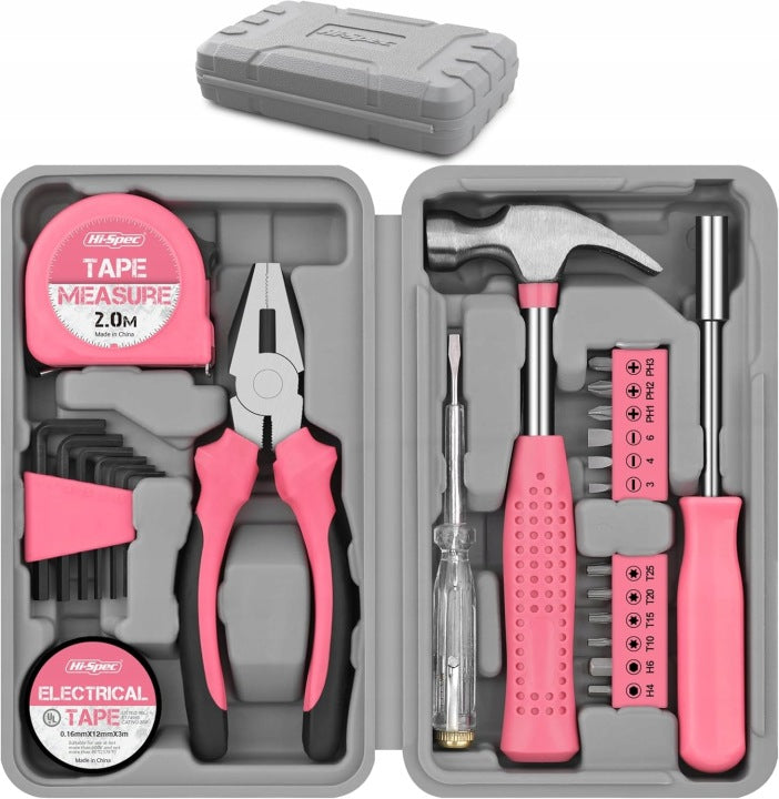 24x SMALL HOME TOOL SET HAND TOOLS FOR WOMEN PINK Brand no brand