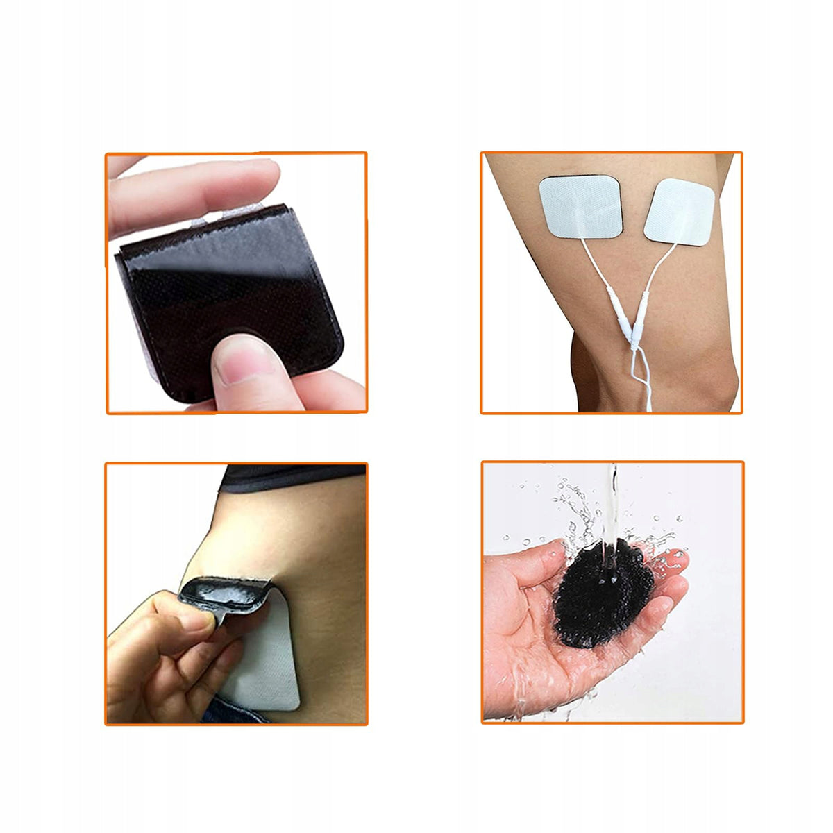 24x gel electrodes electrostimulator TENS EMS PIN2 Brand no brand