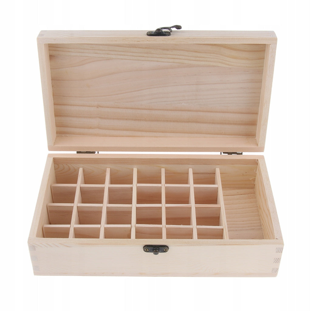 25 Slots Essential Oil Wooden Box Organizer Storage Case for 15ml/ Model drewniane pudełko do przechowywania olejków