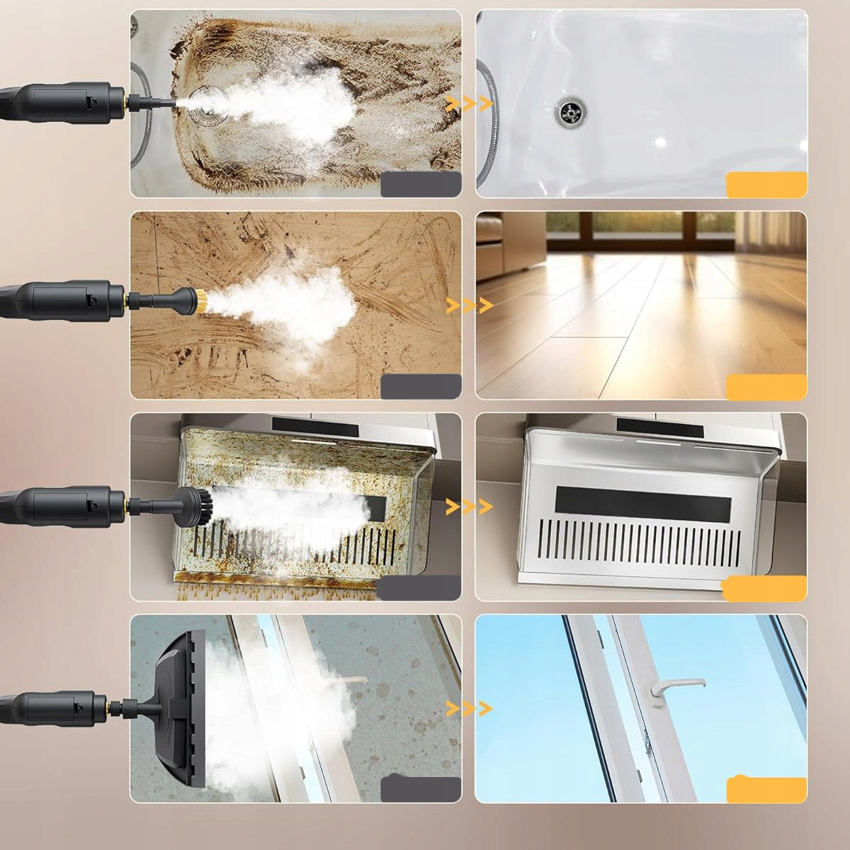 2500W HANDHELD STEAM CLEANER, STEAM VACUUM CLEANER FOR ALL KITCHEN FURNITURE Product weight with unit packaging 2.37 kg