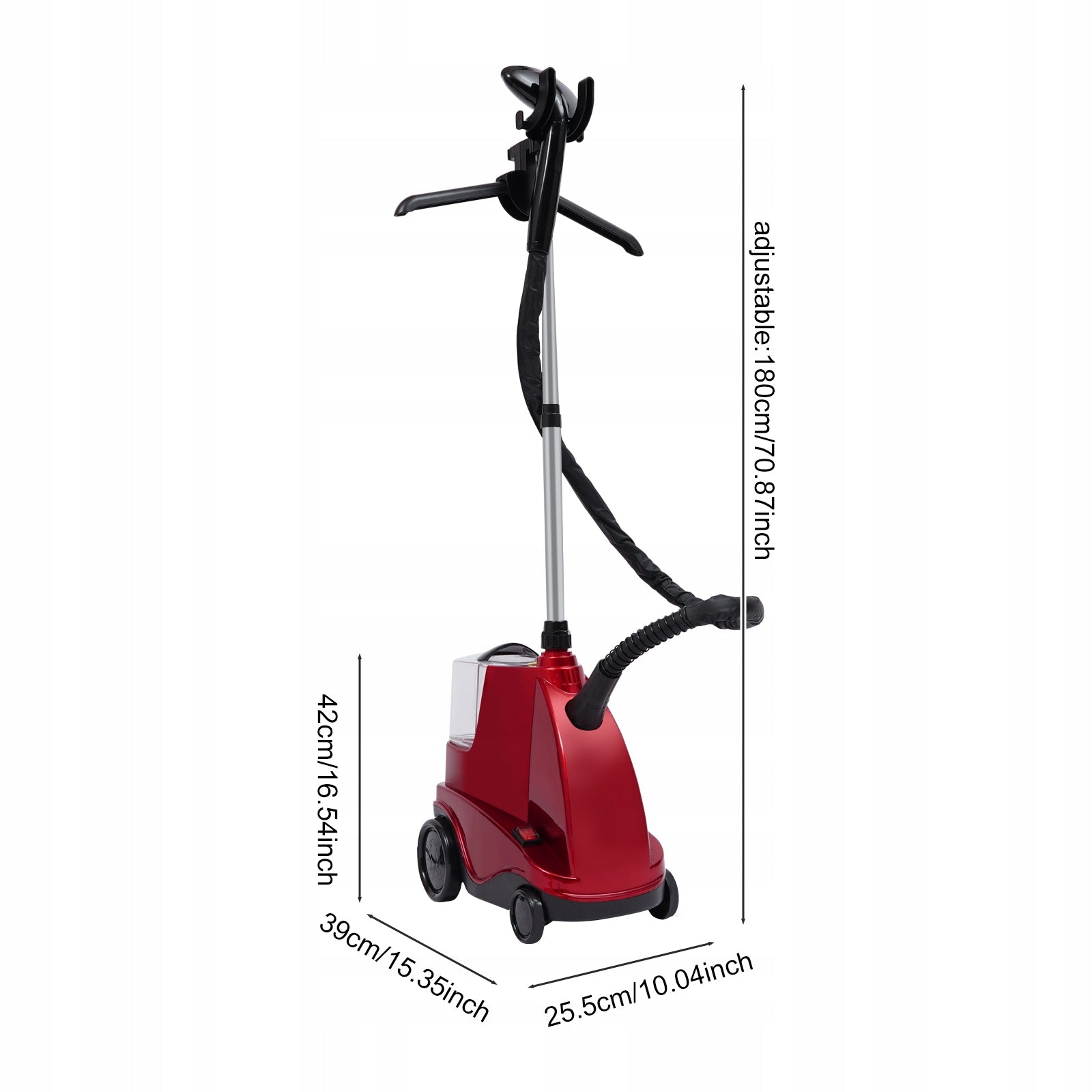 2500w Clothing Steam Engine Steam Iron with 3-Level Adjustment 3l/0.66 Gal Dominant color red