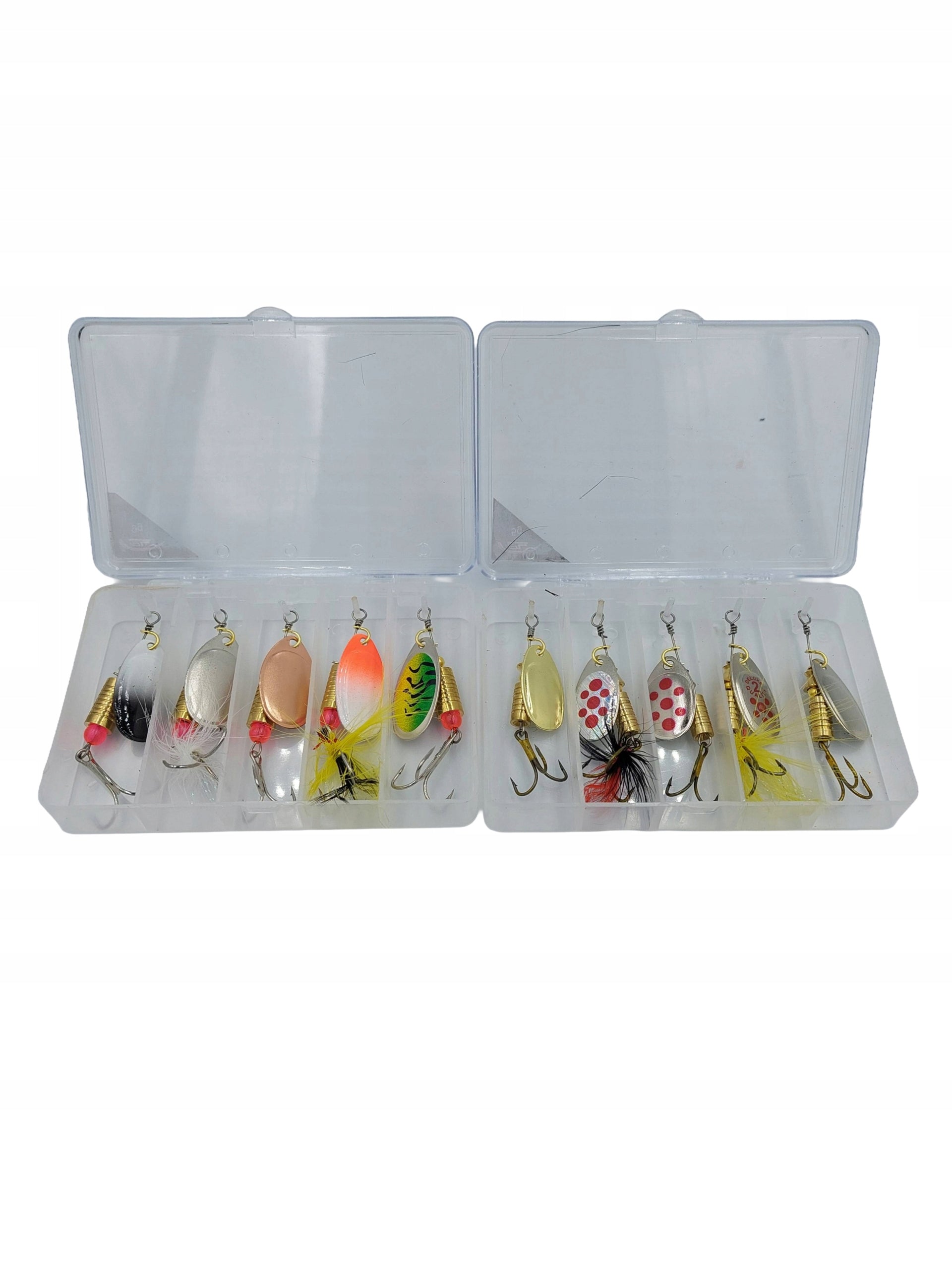 25x SHEET METAL ROTARY set pike perch + 5x BOX 5/7/9/11/13 grams Brand FL