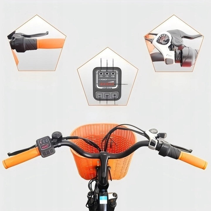 26" Electric bike TTGO YY-26ST 250W 36V14.5AH 25km/h city women men - black Maximum rated power electric bike (under 250W)
