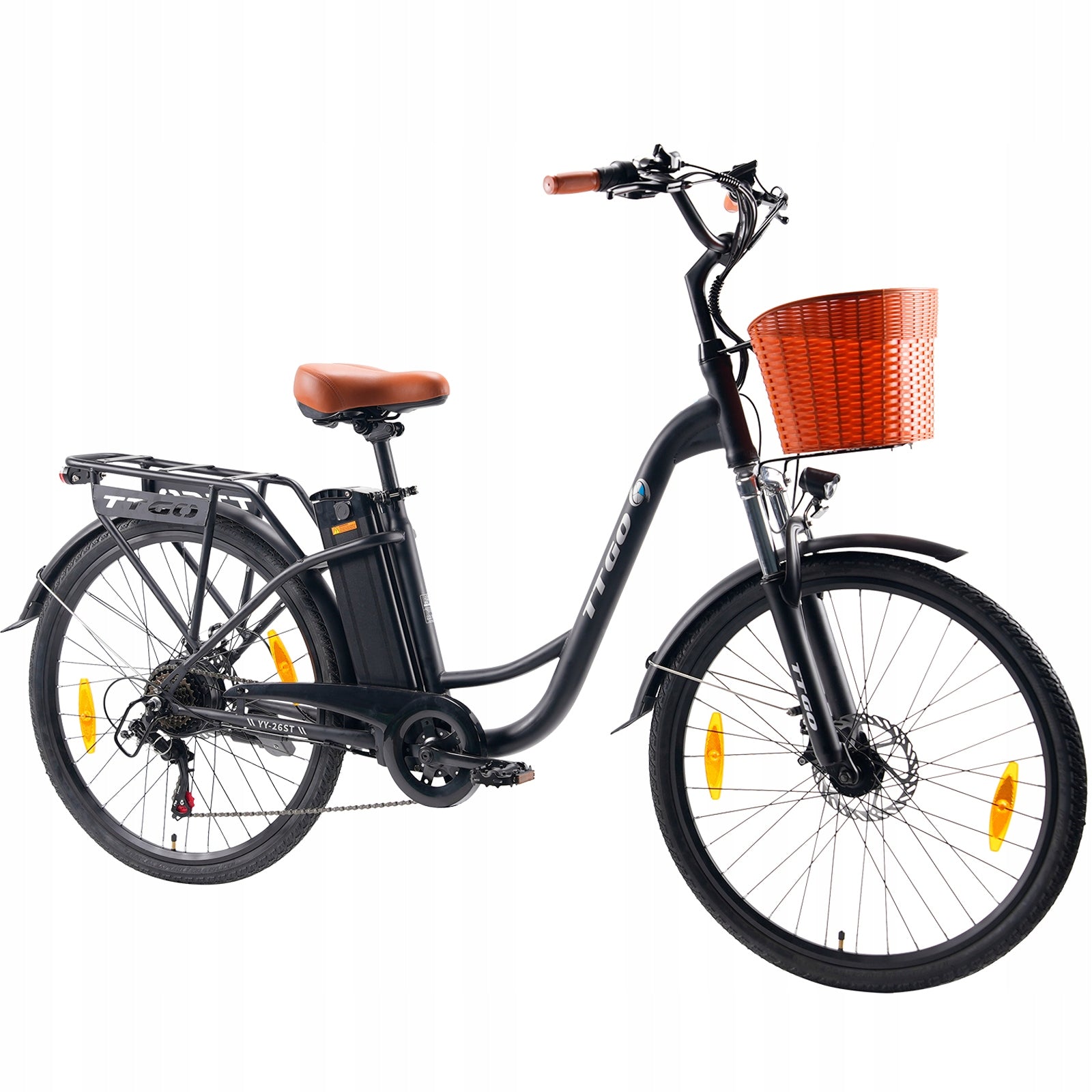 26" Electric bike TTGO YY-26ST 250W 36V14.5AH 25km/h city women men - black Packaging status original