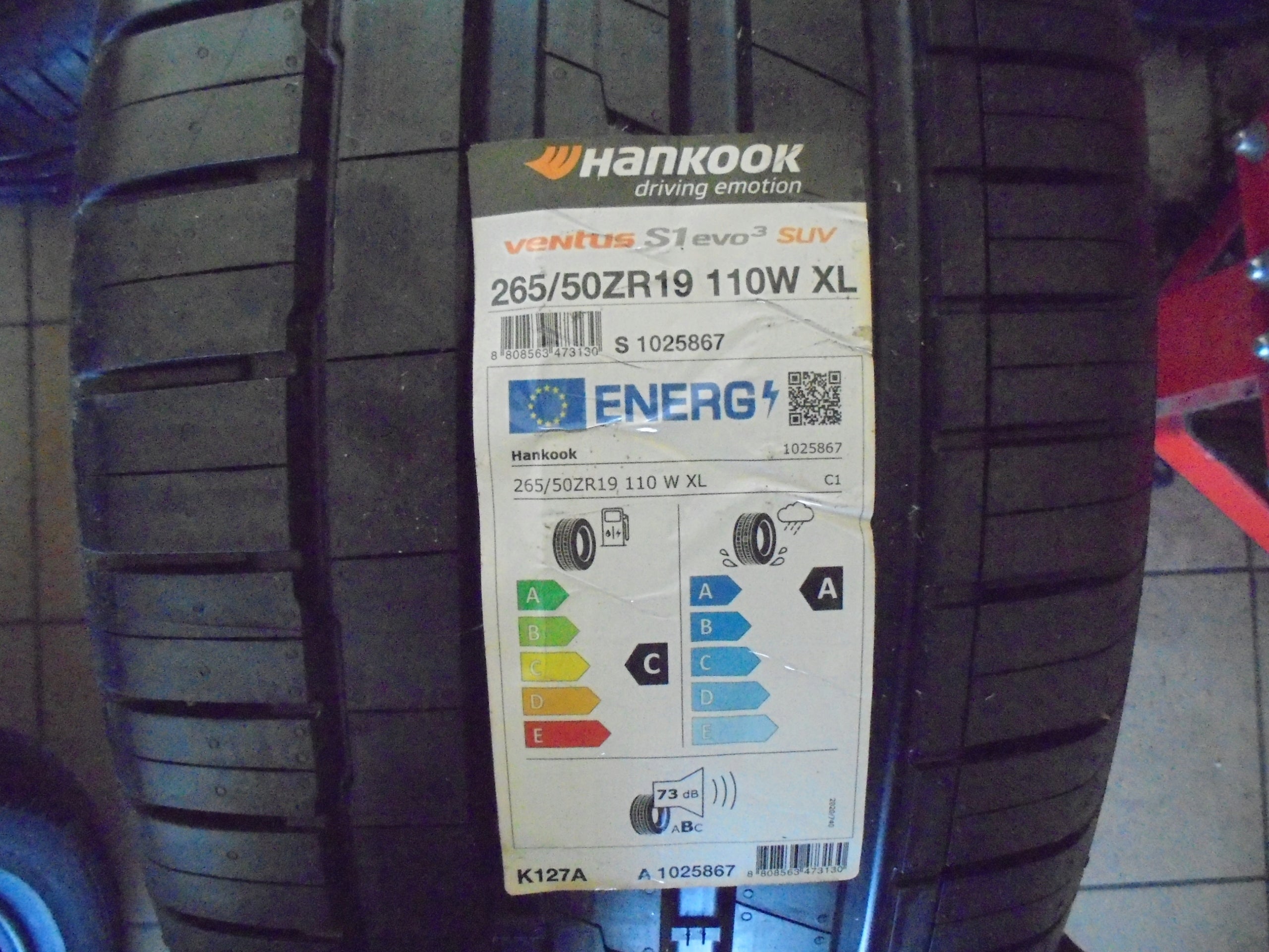265/50ZR19 Hankook Ventus S1 Evo3 SUV K127A