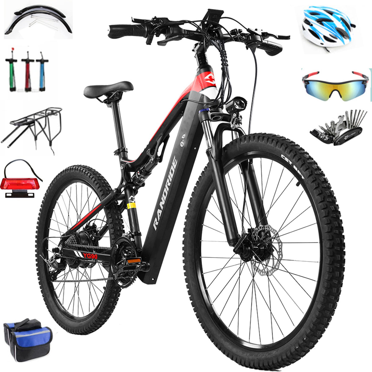 27.5"Electric Vehicle Randride YG90B 1000W 48V17AH 45KM/H oil brake offroad