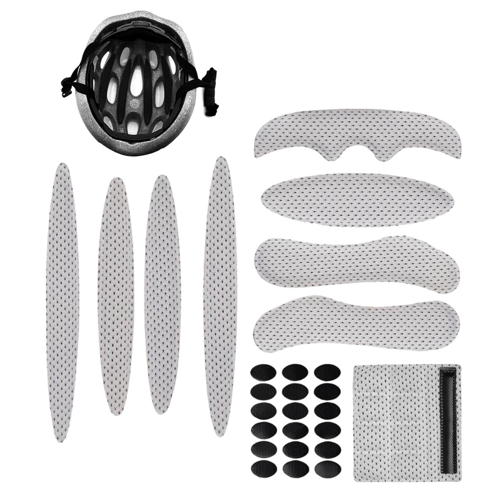 27 Pieces Replacement Helmet Pads, Helmet Lining Pads, Helmet Grey7