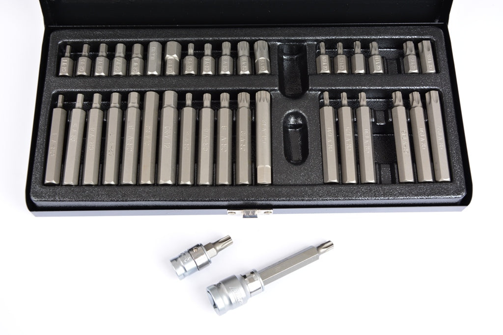 Raktų antgalių rinkinys 40 vnt. TORX, IMBUS, SPLINE, CrV Farys FR2350
