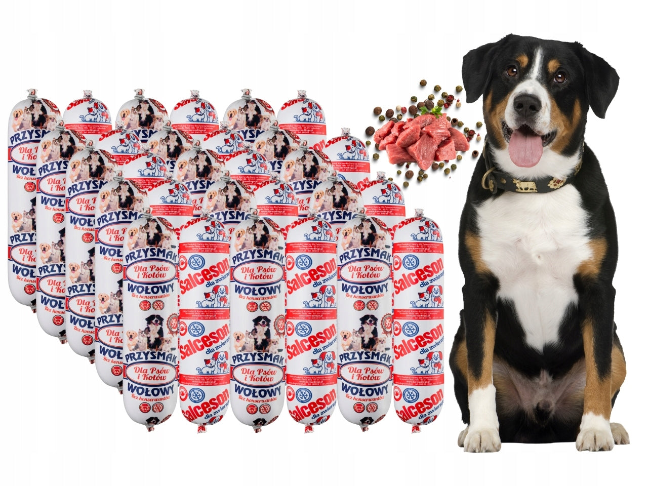 29x1kg Dog Food Bar Treat and Salceson Beef PREMIUM - 95% Meat