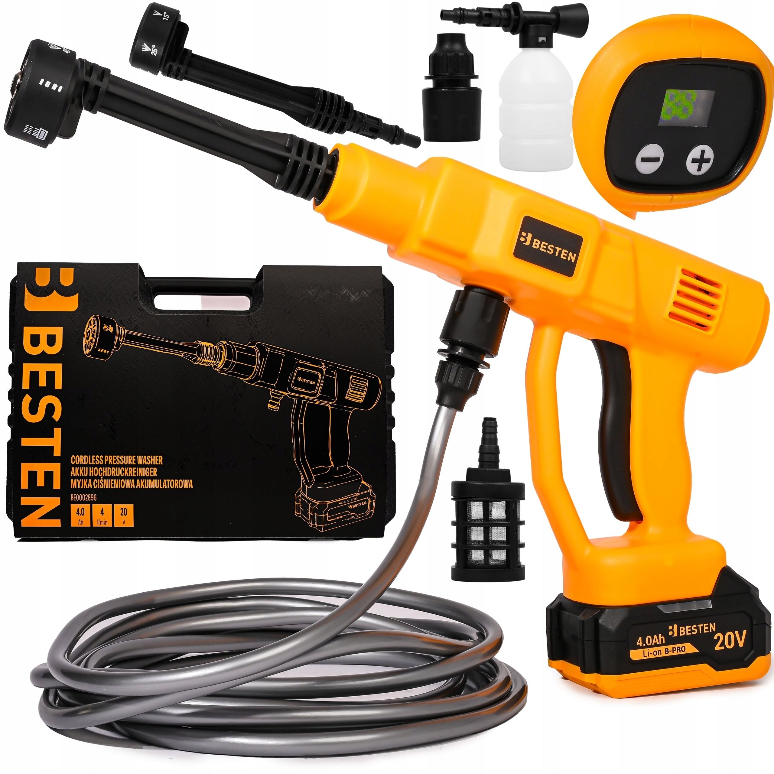2Aku 4Ah Cordless Pressure Washer Multifunction Nozzle Wireless