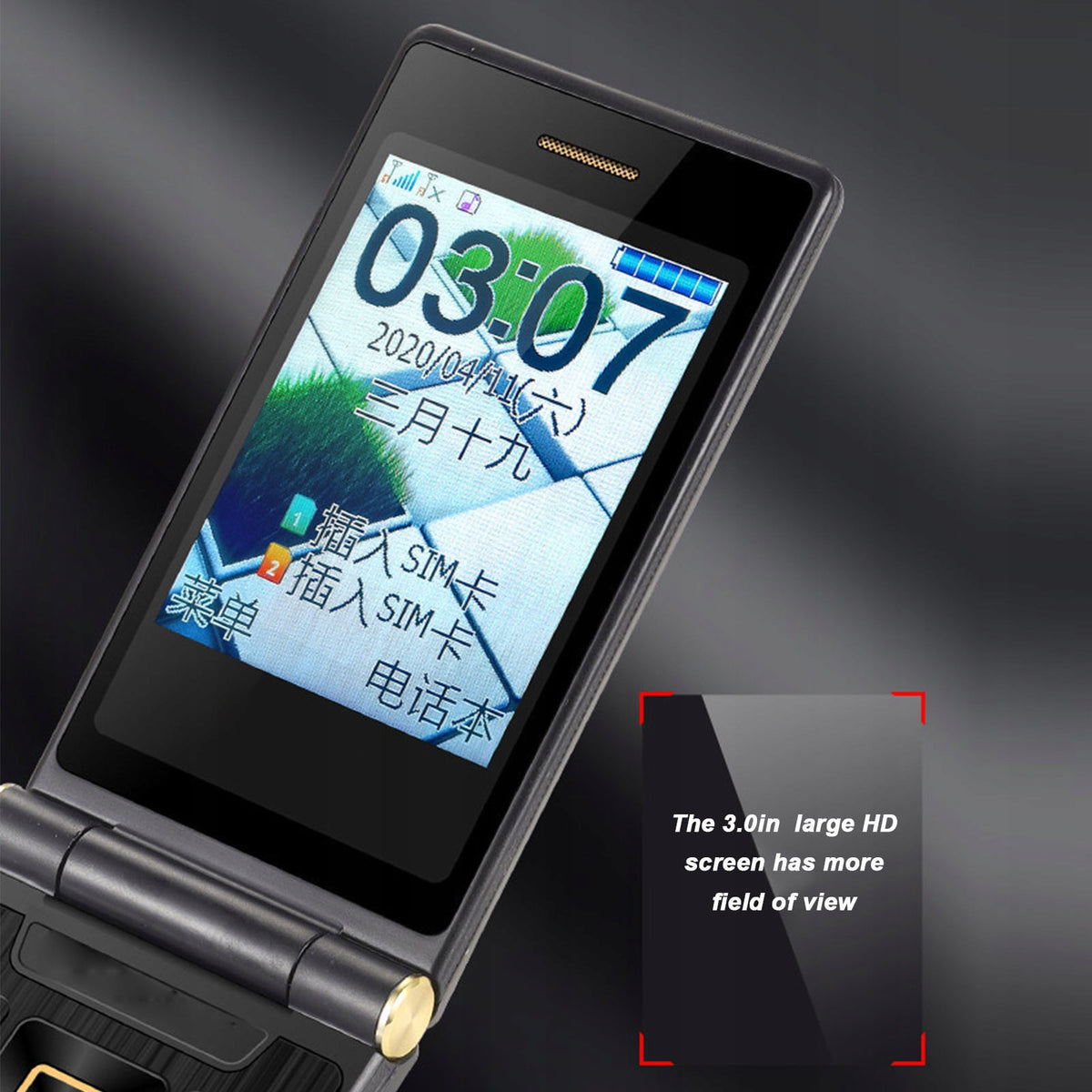 2G FLIP MOBILE PHONE FOR RETIRED SENIORS Batteries included no