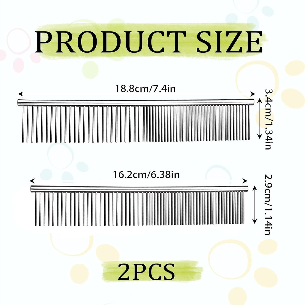 2IN1 COMB FOR DOGS AND CATS STAINLESS STEEL ROUNDED TEETH Brand Do