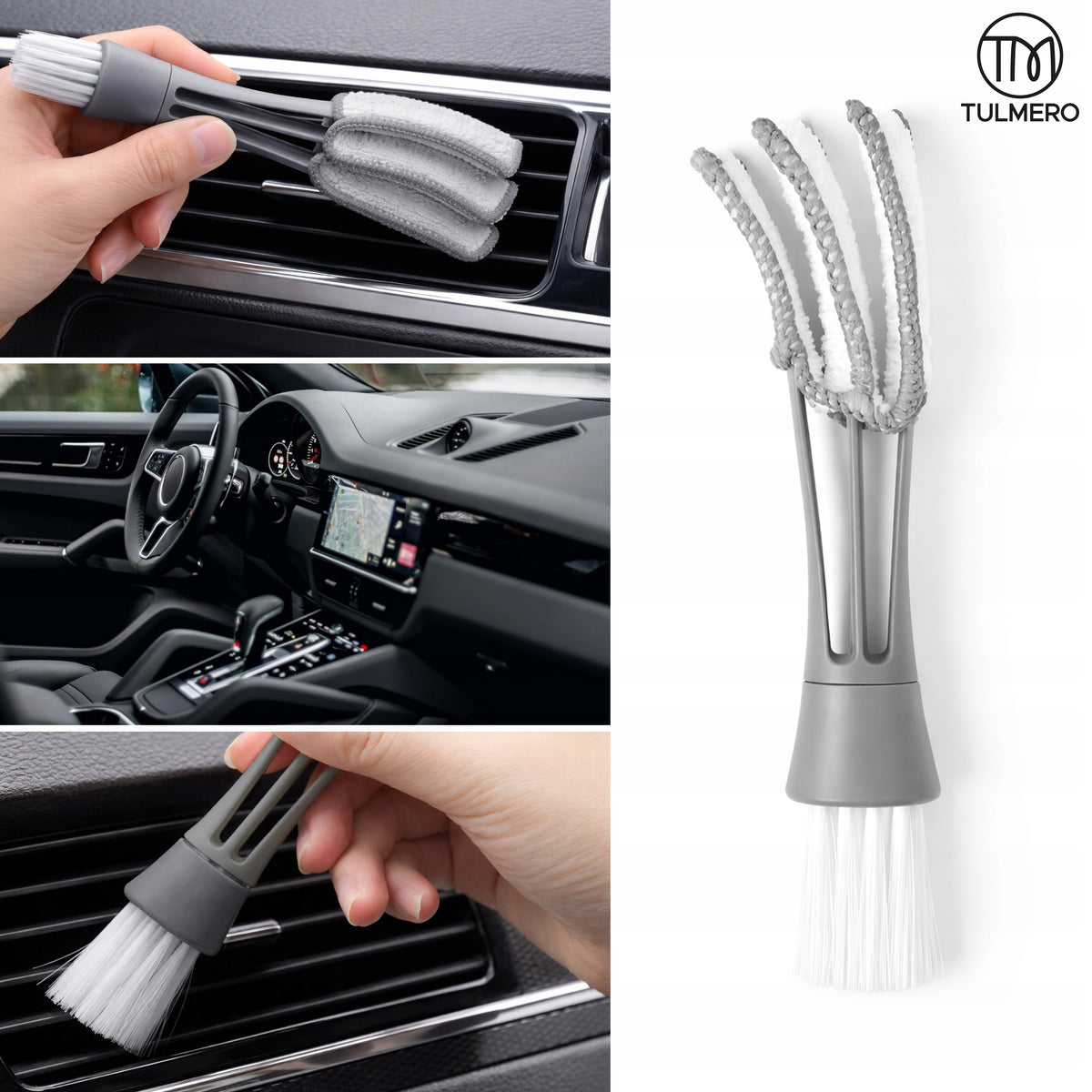 2IN1 Car Shutter Air Vent Cleaning Brush Packaging status original