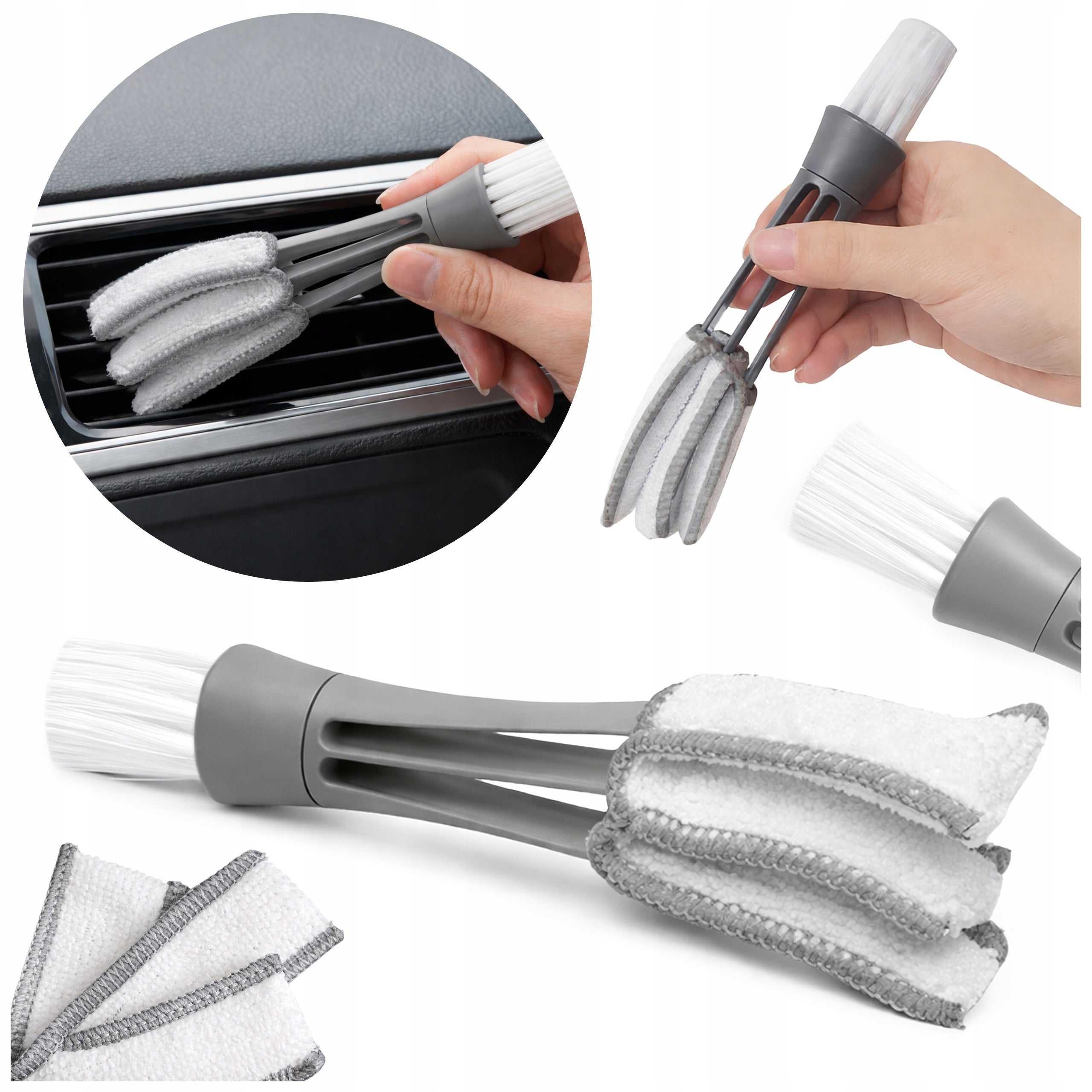 2IN1 Car Shutter Air Vent Cleaning Brush
