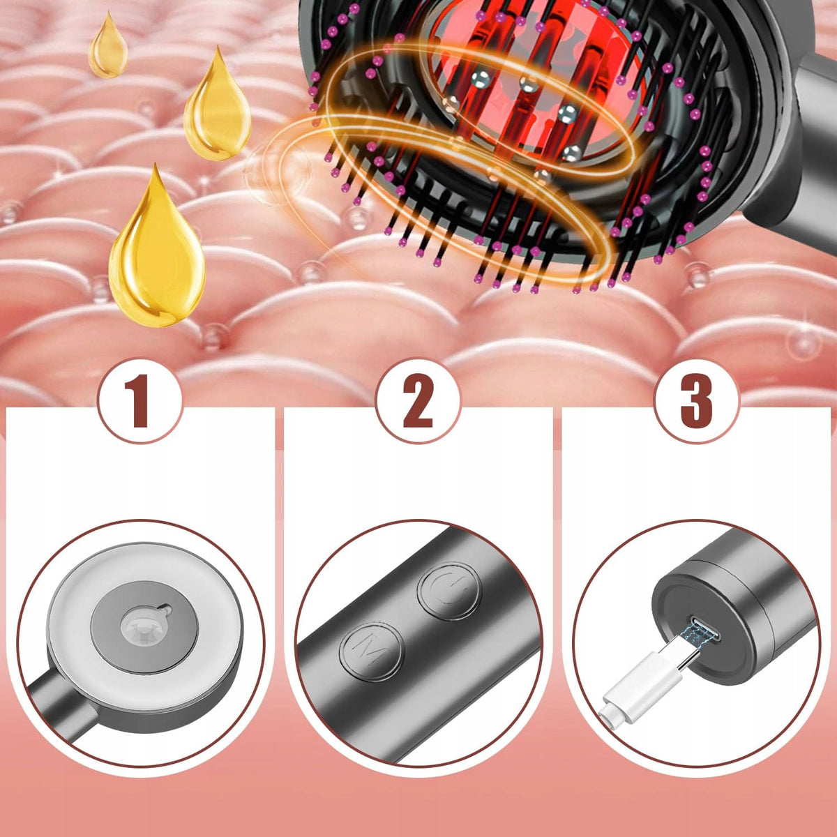 2IN1 ELECTRIC BRUSH MASSAGER COMB FOR HEAD MASSAGE GIFT Medical device no