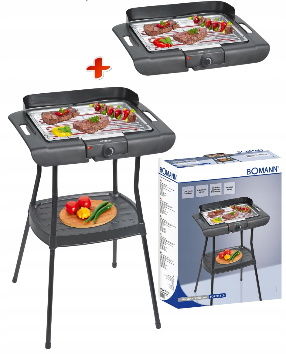 2IN1 ELECTRIC GRILL TABLE AND STANDING BOMANN BQS 2244 CB Power rating 2000 W