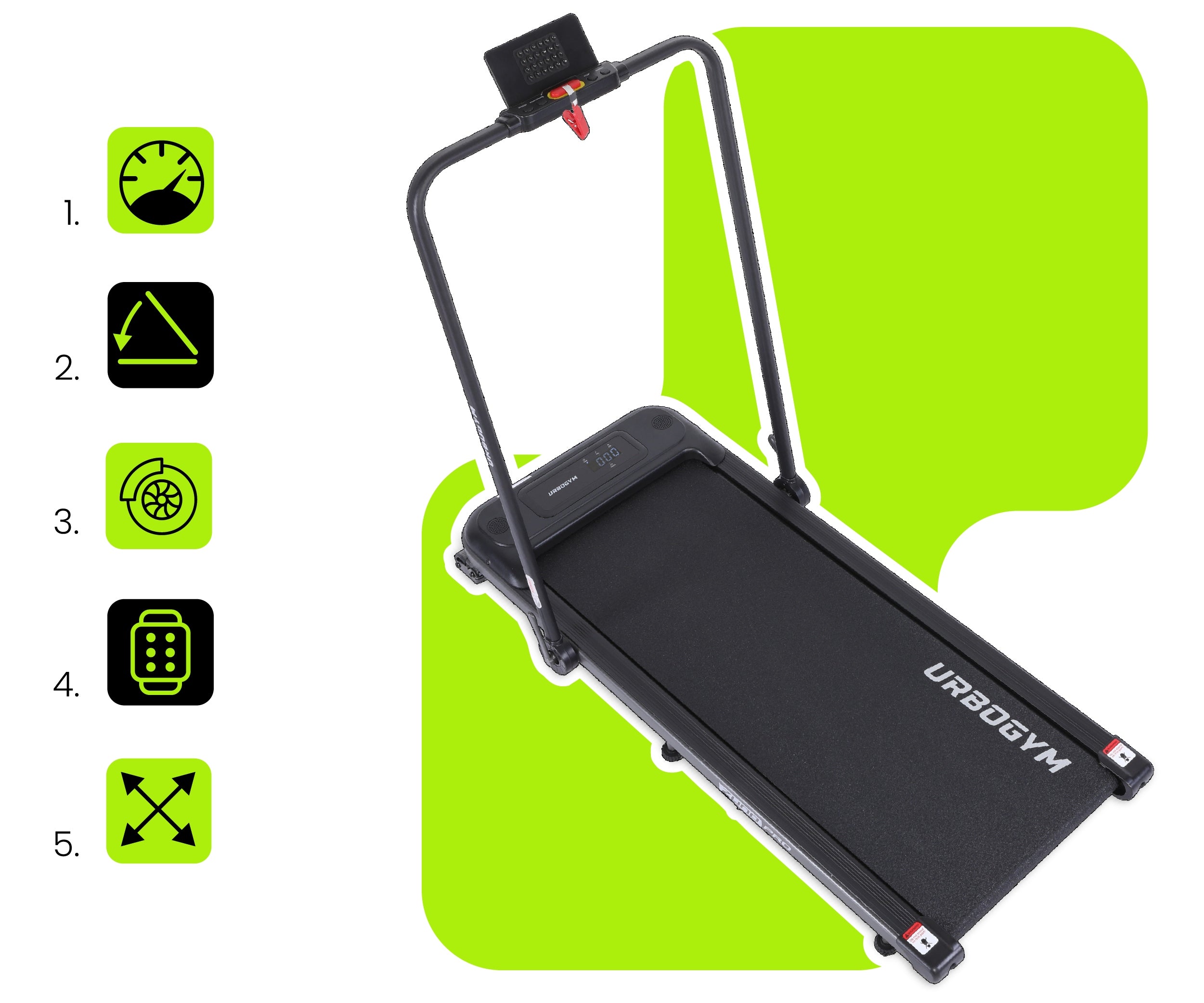 2IN1 ZUNO PRO ELECTRIC TREADMILL FOLDING FLAT UNDER BED 10KM/H Kind electric