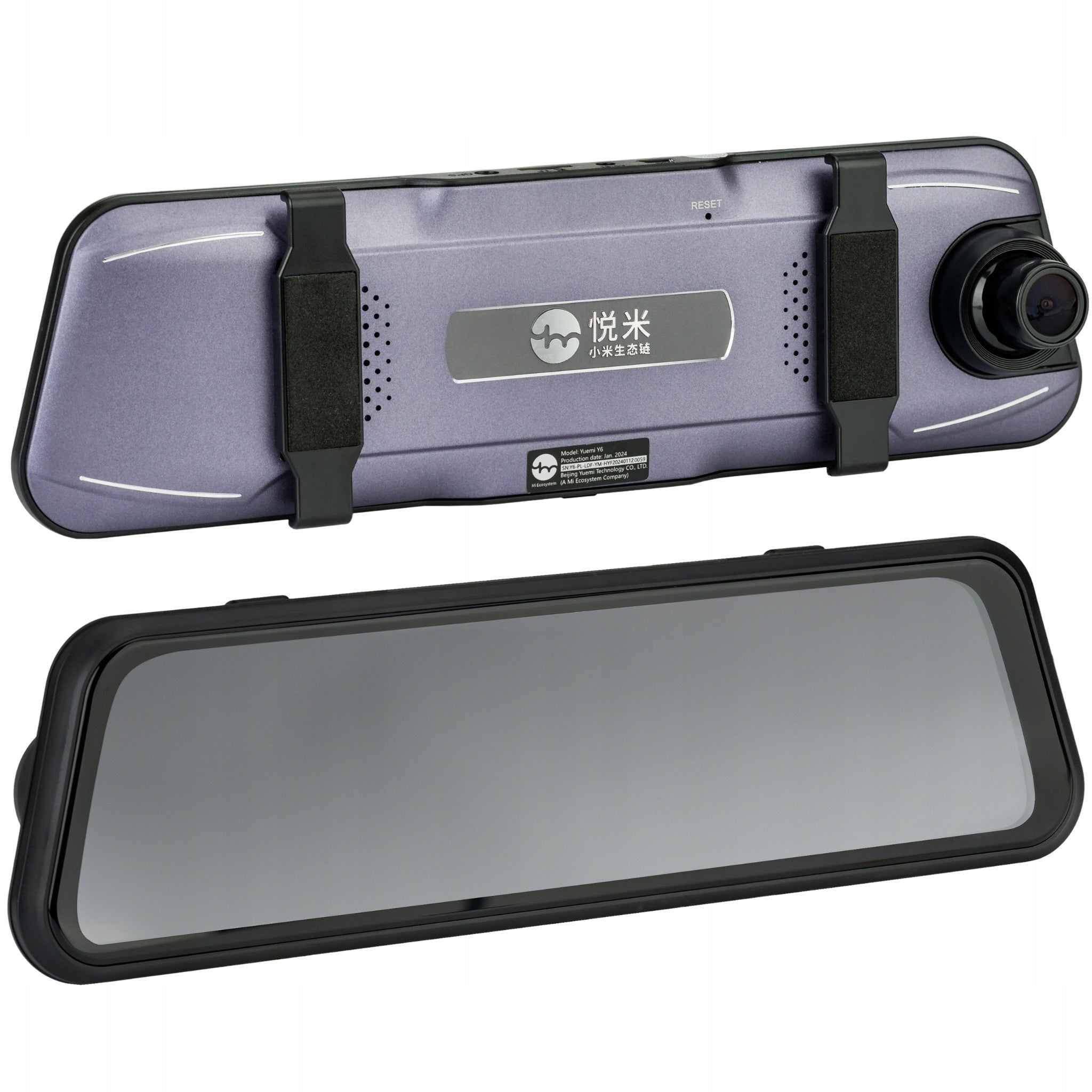2K YUEMI Y6 CAR VIDEO RECORDER IN MIRROR + WIFI REAR CAMERA Packaging status original