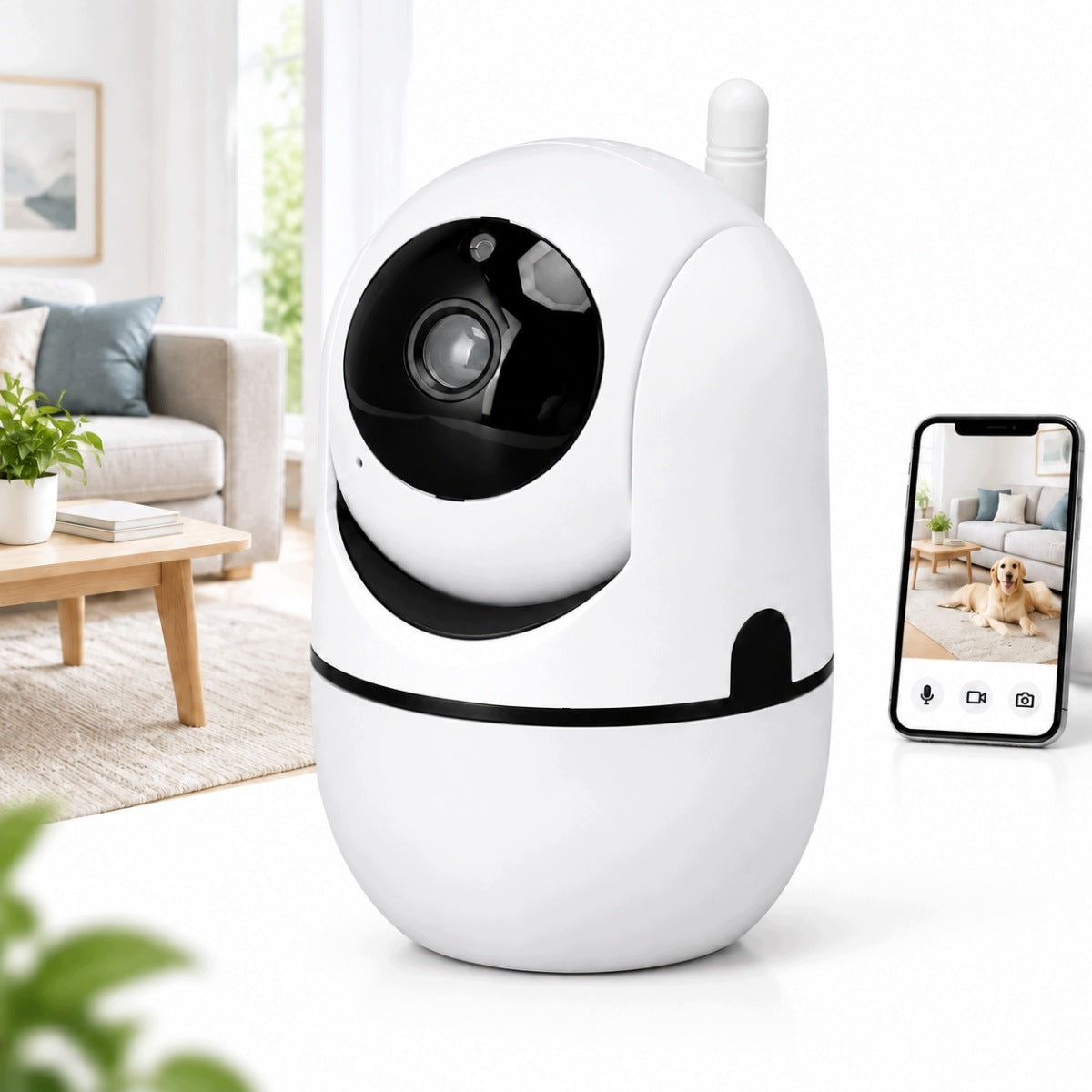 2MP INDOOR WIFI CAMERA ROTATING BABY MONITOR ELECTRONIC FOR HOME DETECTION