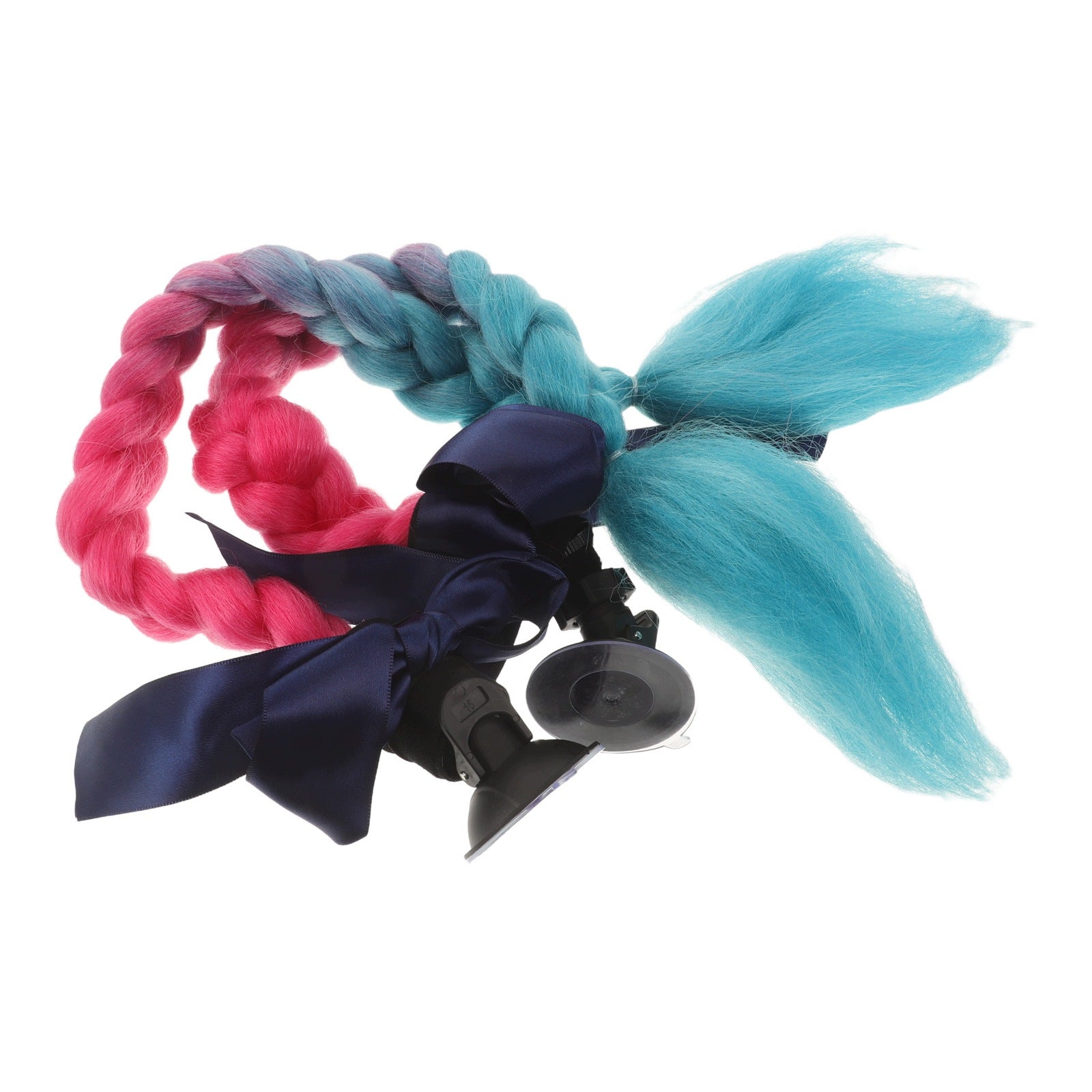 2PCS COLORFUL TRIPLE BRAID HELMET ACCESSORY DETACHABLE PONYTAIL FOR RIDERS Customs tariff code 71179000