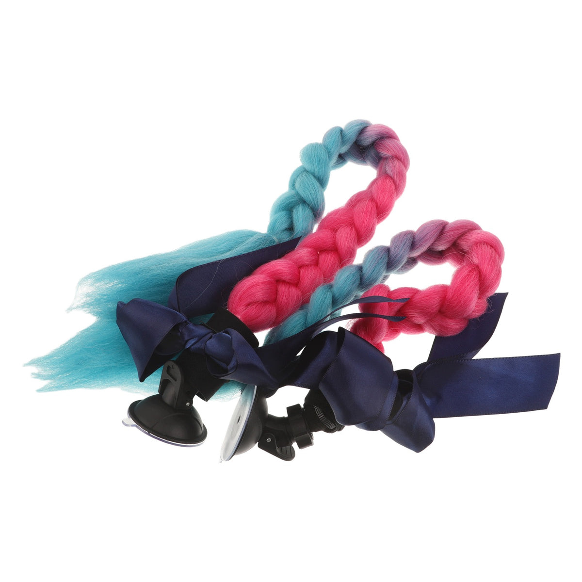 2PCS COLORFUL TRIPLE BRAID HELMET ACCESSORY DETACHABLE PONYTAIL FOR RIDERS Manufacturer no brand