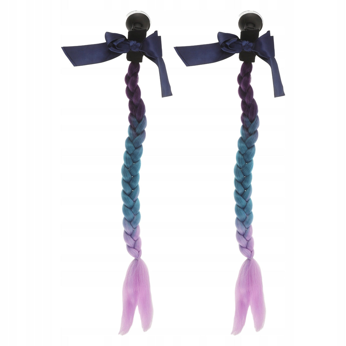 2PCS COLORFUL TRIPLE BRAIDED HELMET PONYTAIL ACCESSORIES FOR MOTORCYCLE