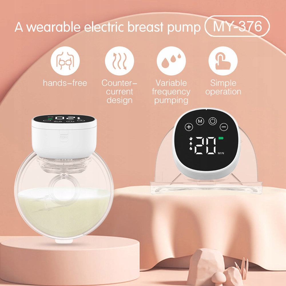 2PCS Hand Carrying Free Electric Breast Pump Quiet C1