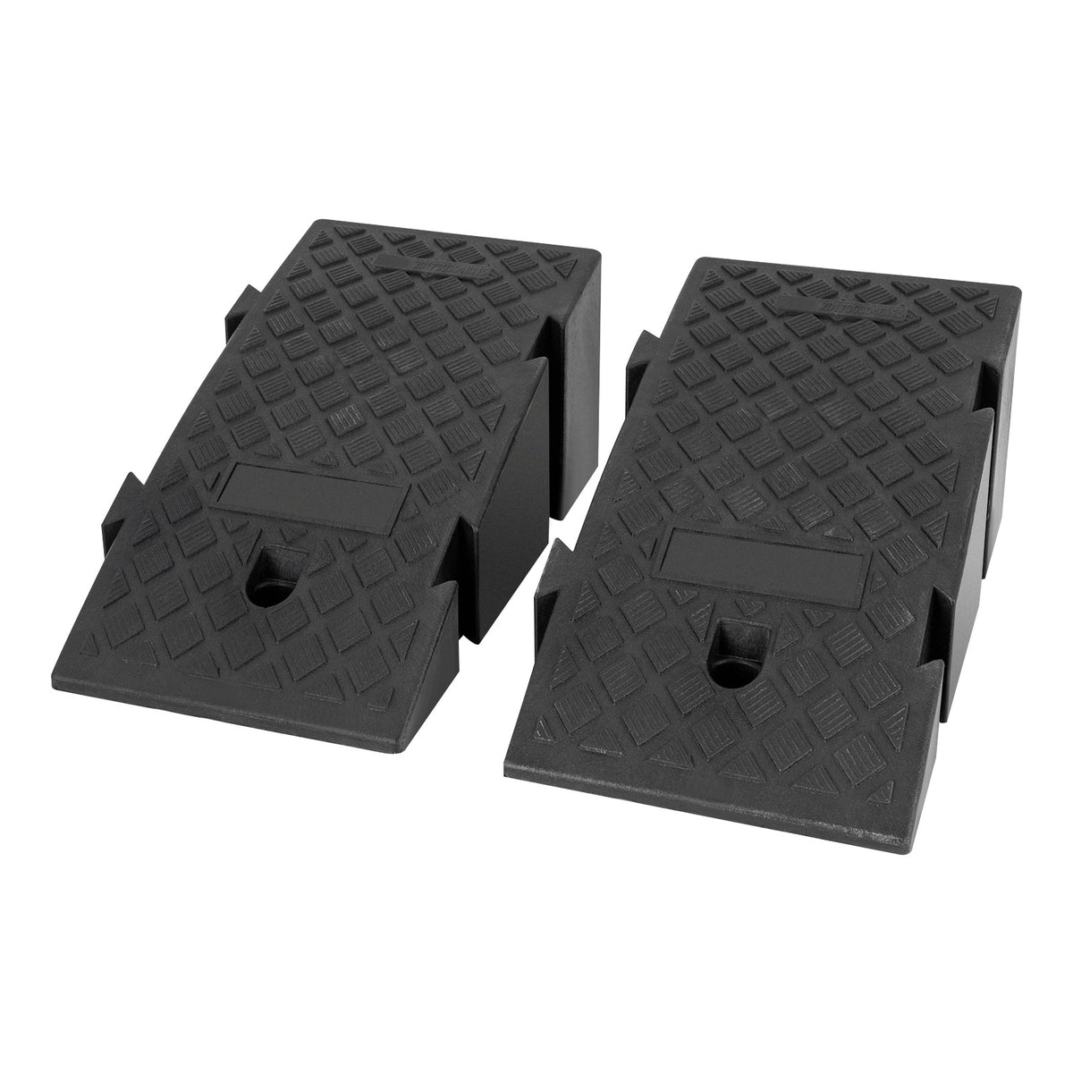 2PCS PORTABLE NONSLIP PLASTIC LOAD RAMPS CAR SERVICE RAMPS 25*45*19CM