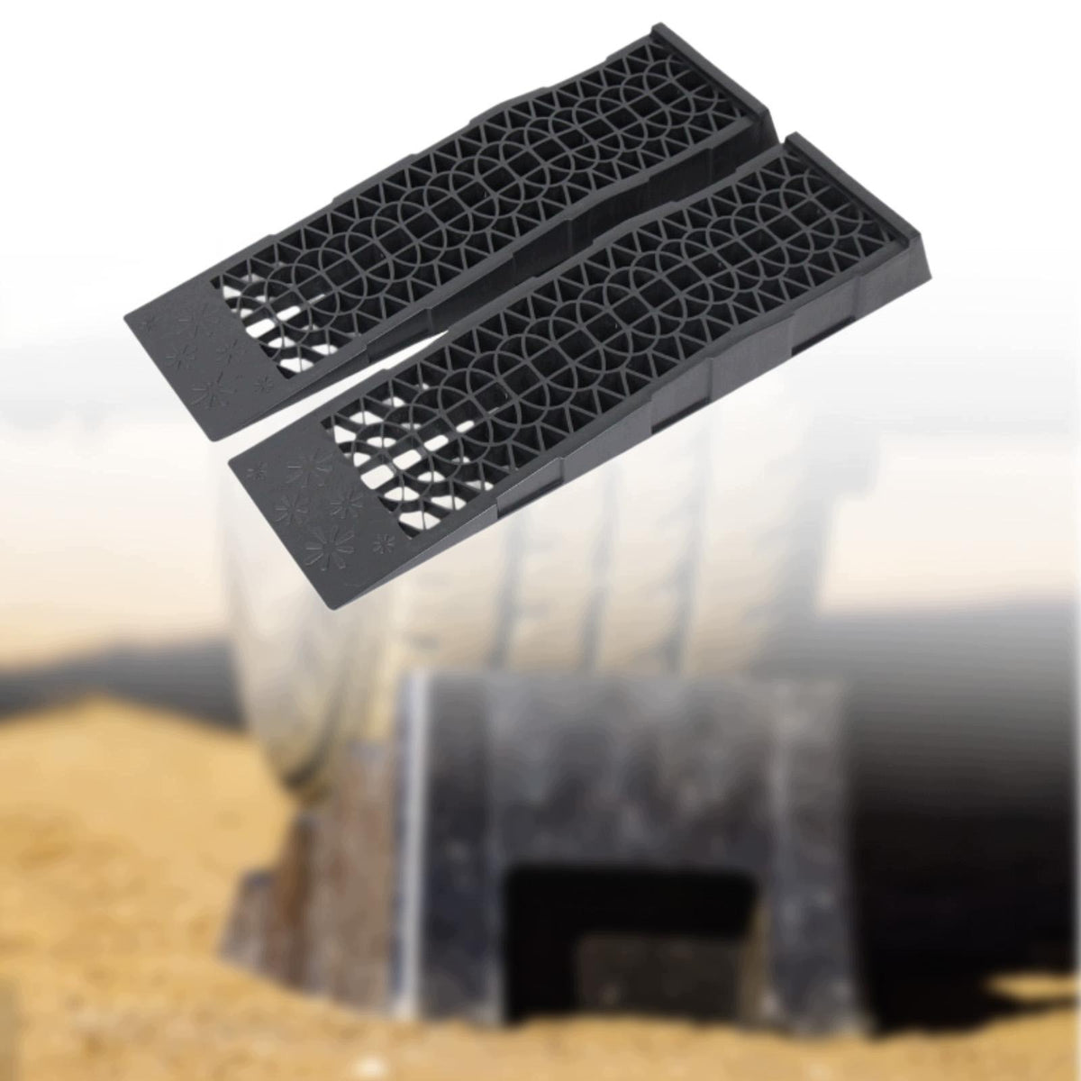2Pcs Car Ramps 6600 lbs. Capacity Per Pair for Low Chassis Flower Texture